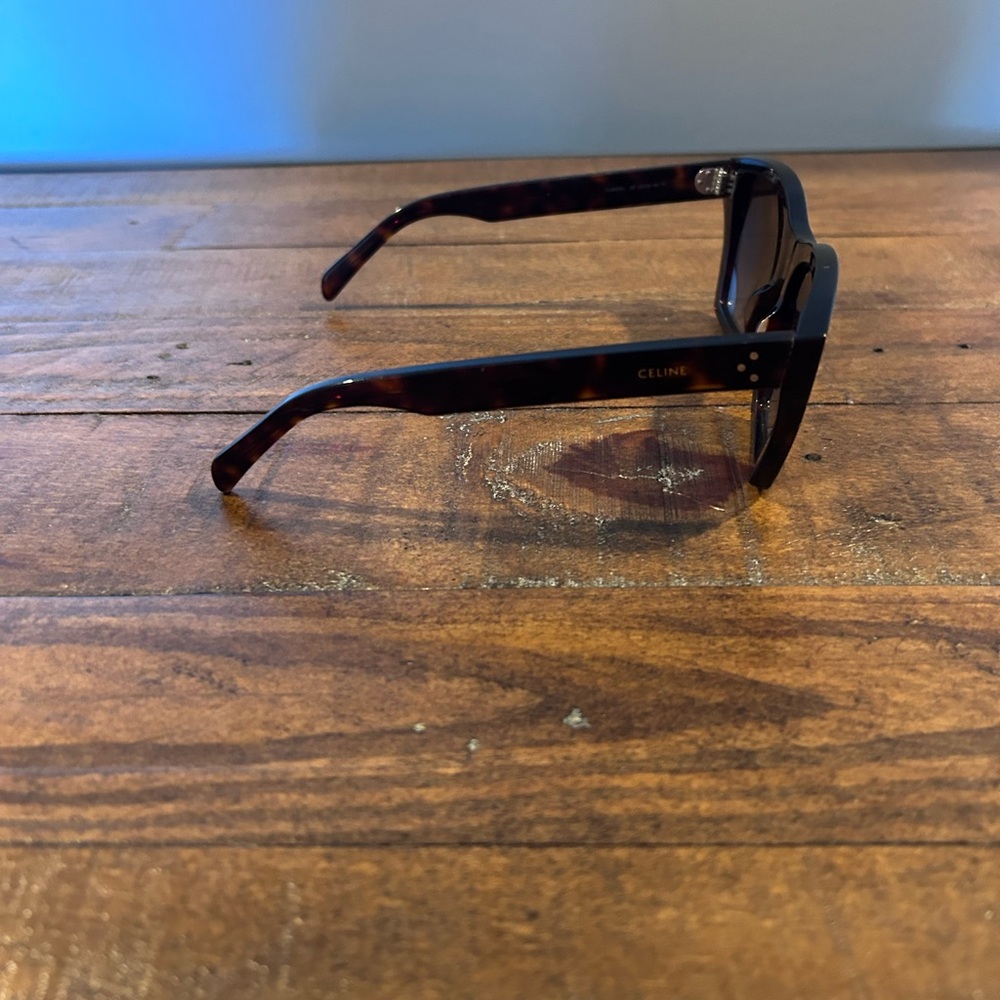 Celine 3 Dots 55mm Cat-Eye Brown Tortoise Frame&Dark Brown Gradient Lens w/Case - Picture 3 of 14
